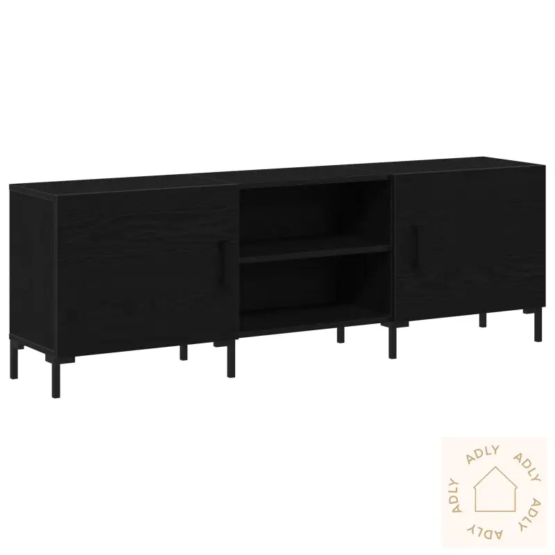 Tv-Skap Svart Eik 150X30X50 Cm Konstruert Tre