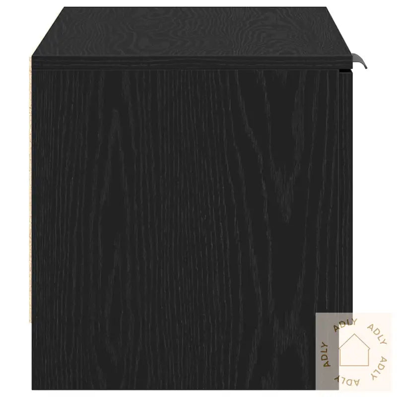 Tv-Benk 2 Stk Svart Eik 80X35X36,5 Cm Konstruert Tre