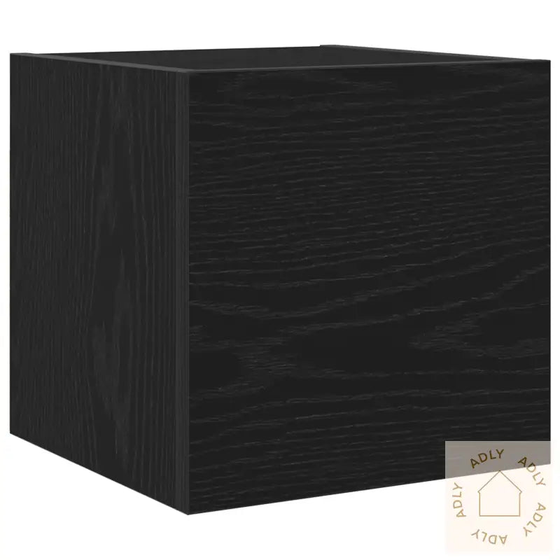 Veggmontert Tv-Skap, Svart Eik, 30,5X30X30 Cm