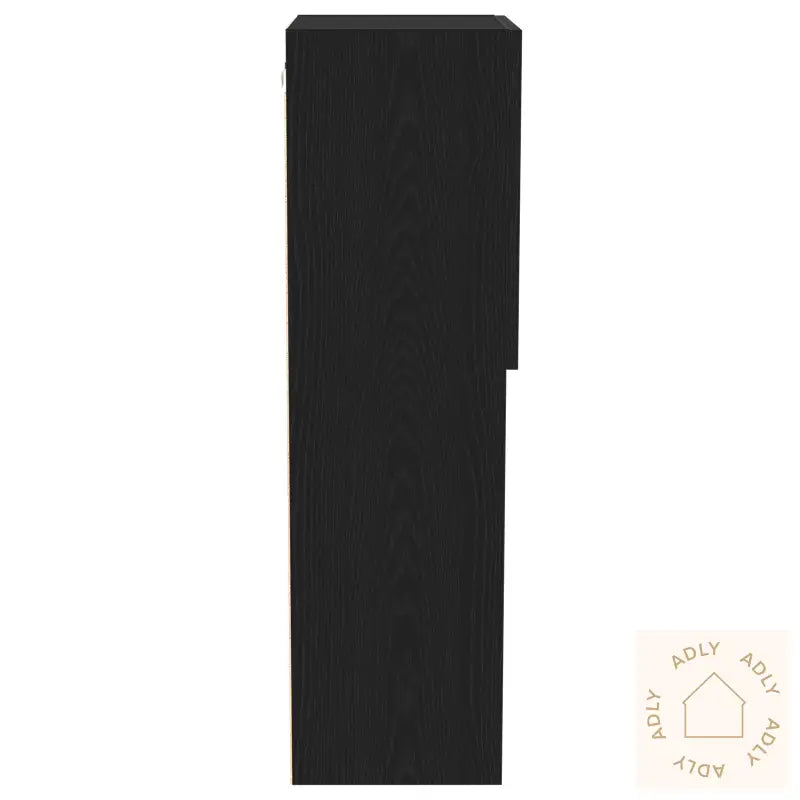 Tv-Benk Med Led-Lamper Svart Eik 40,5X30X102 Cm