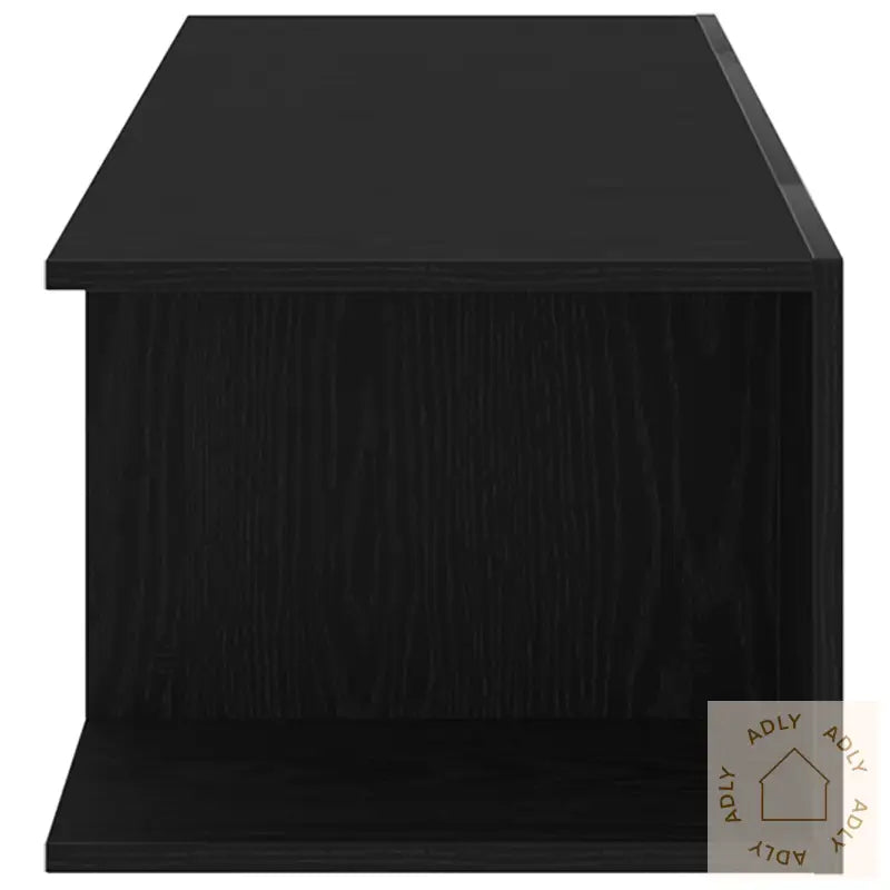 Tv-Benk Med Led-Lamper, Svart Eik, 90X39X30 Cm, Laget Av Tre