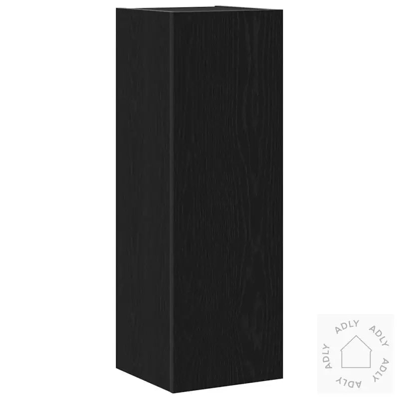 4-Delt Veggmontert Tv-Møbelsett I Svart Eik