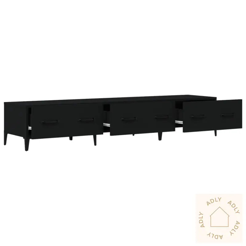 Tv-Benk Svart 150X34,5X30 Cm Konstruert Tre