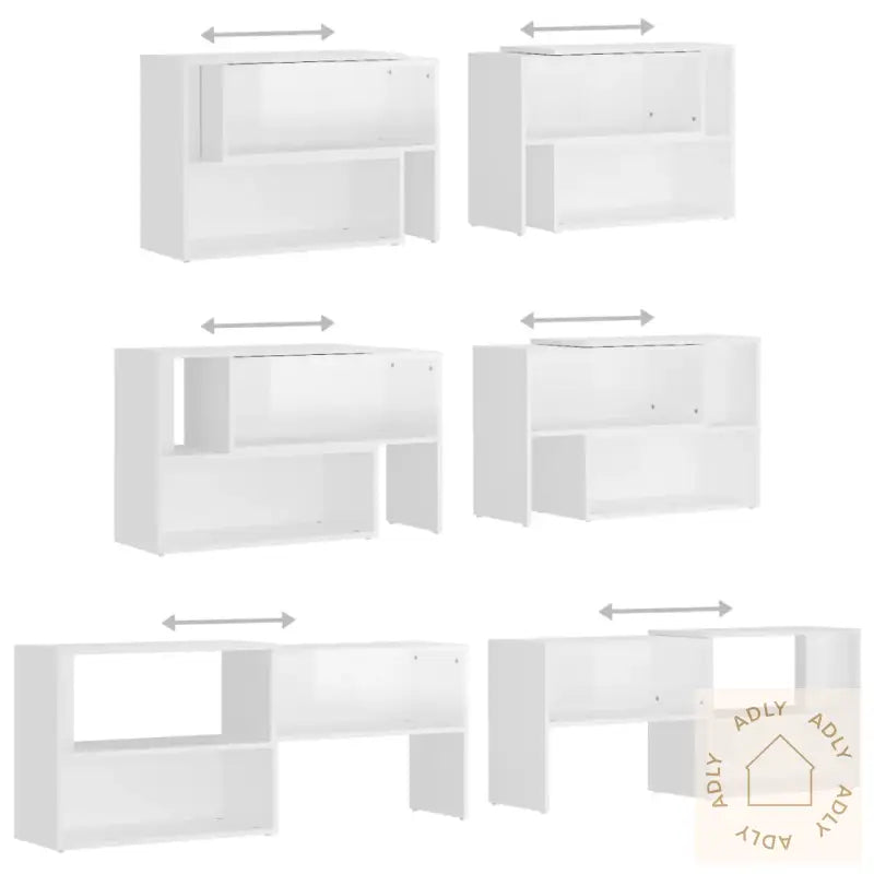 Tv-Benk Høyglans Hvit 149X30X52 Cm Konstruert Tre