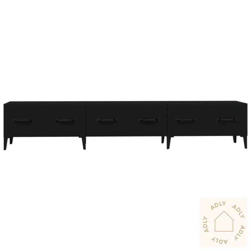 Tv-Benk Svart 150X34,5X30 Cm Konstruert Tre