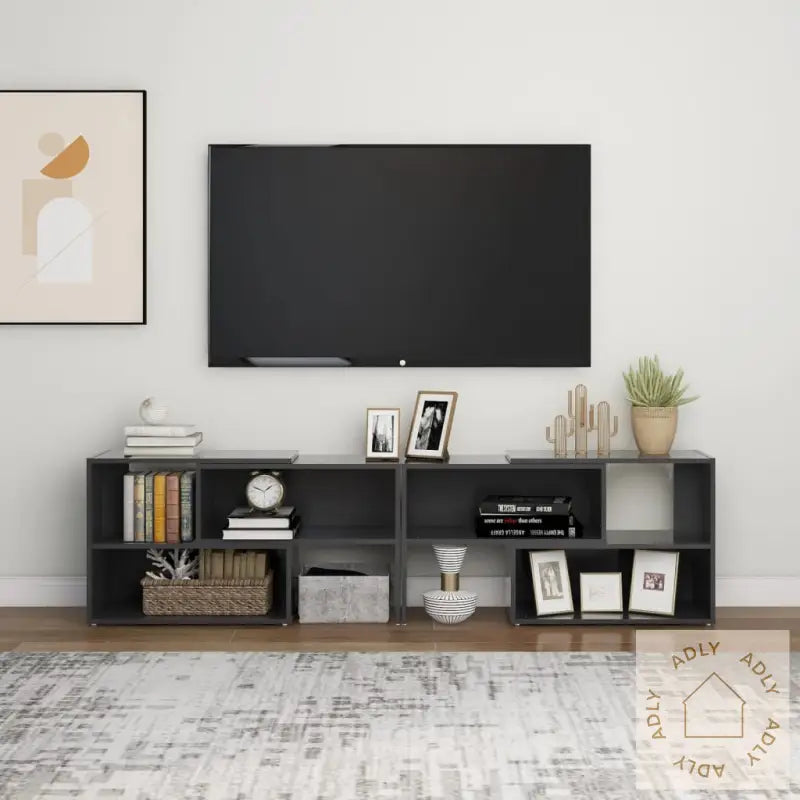 Tv-Benk Grå 149X30X52 Cm Konstruert Tre