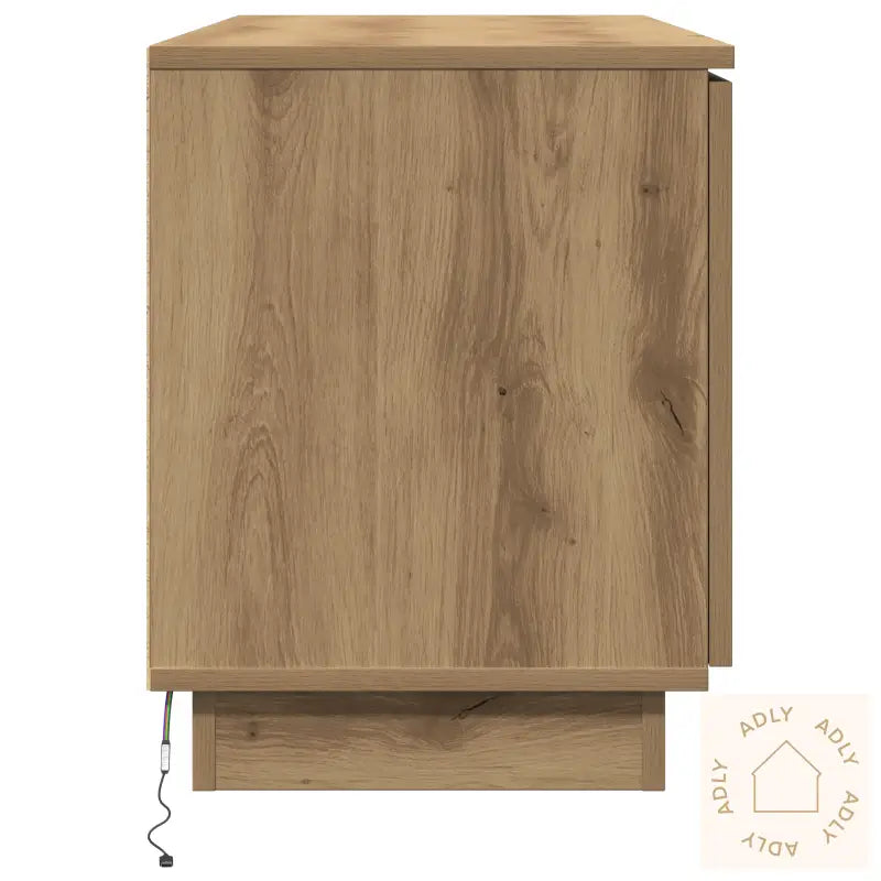 Tv-Skap Håndlaget Eik 100X38X49 Cm Konstruert Tre