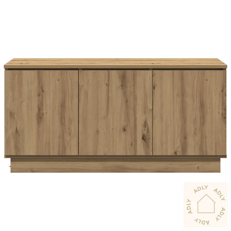 Tv-Skap Håndlaget Eik 100X38X49 Cm Konstruert Tre