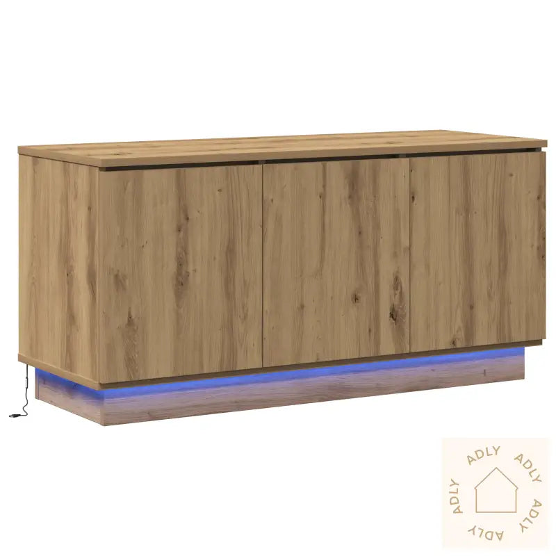 Tv-Skap Håndlaget Eik 100X38X49 Cm Konstruert Tre