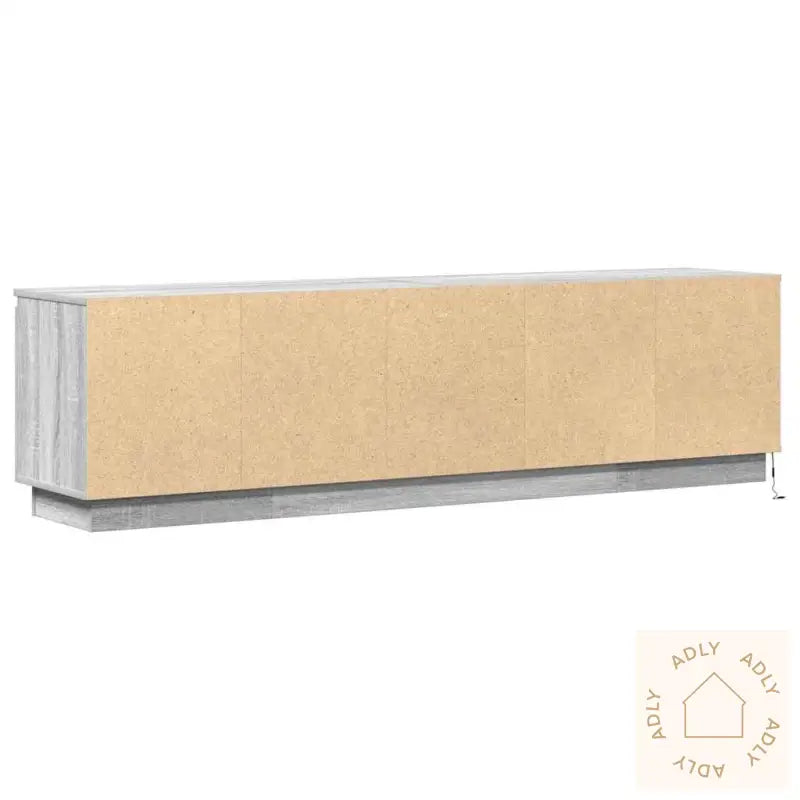 Tv-Skap Med Led Grå Sonoma 180X38X49 Cm Konstruert Tre