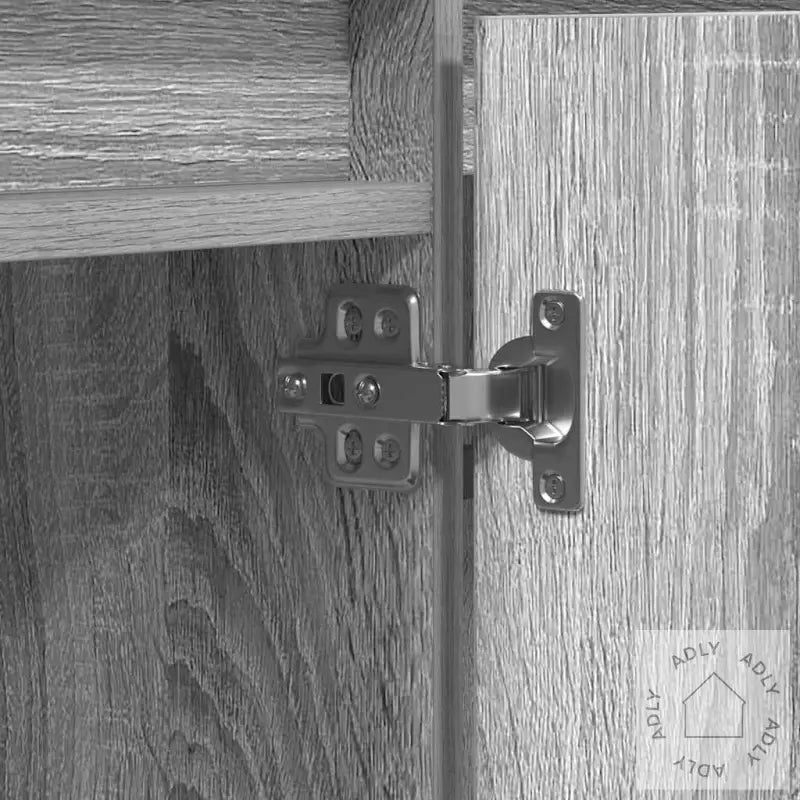 Tv-Skap Med Led Grå Sonoma 180X38X49 Cm Konstruert Tre