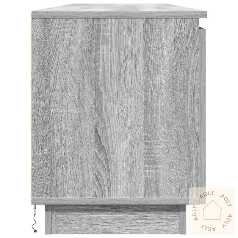 Tv-Skap Med Led Grå Sonoma 180X38X49 Cm Konstruert Tre