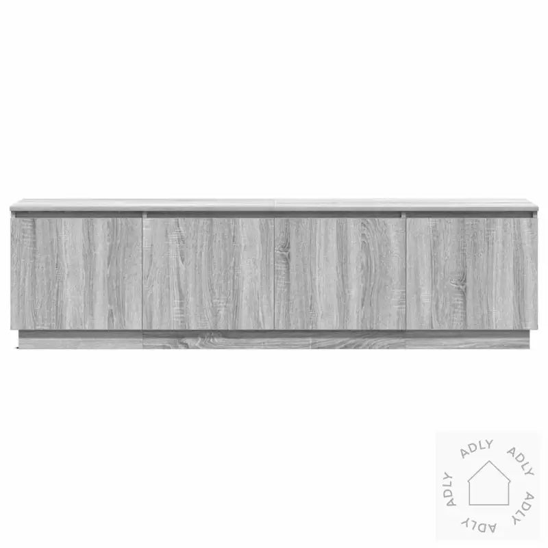 Tv-Skap Med Led Grå Sonoma 180X38X49 Cm Konstruert Tre