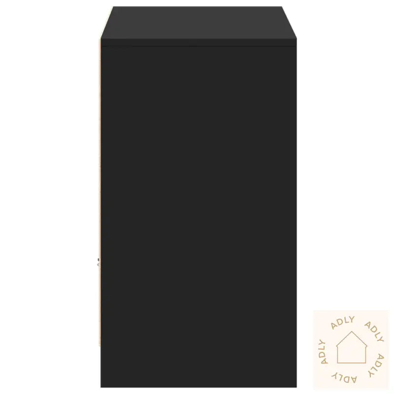 Tv-Benk Med Led Svart 91X34X61 Cm Konstruert Tre