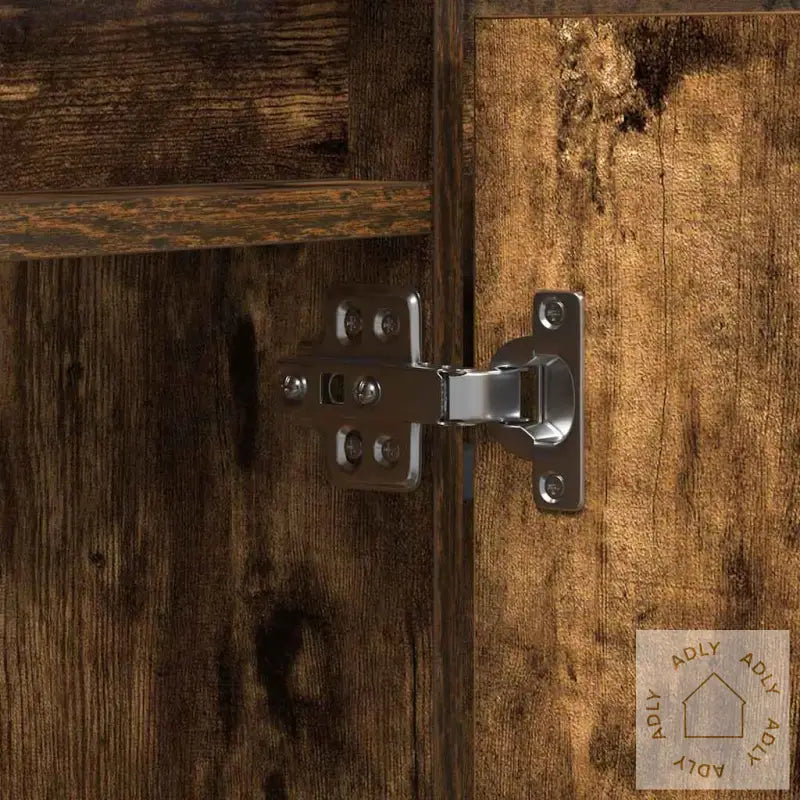 Tv-Skap Med Led Røkt Eik 180X38X49 Cm Konstruert Tre