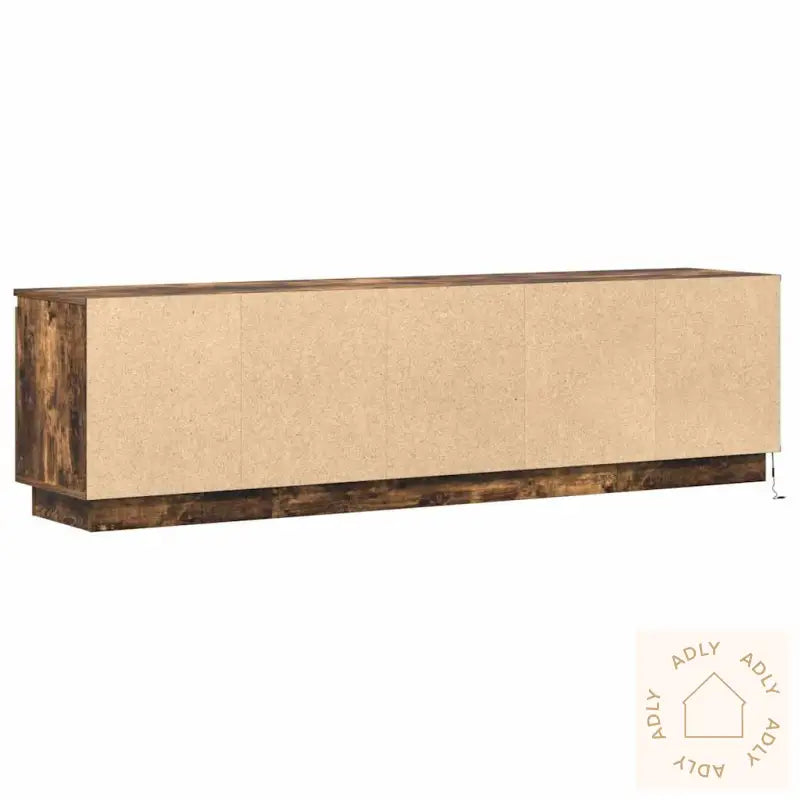 Tv-Skap Med Led Røkt Eik 180X38X49 Cm Konstruert Tre