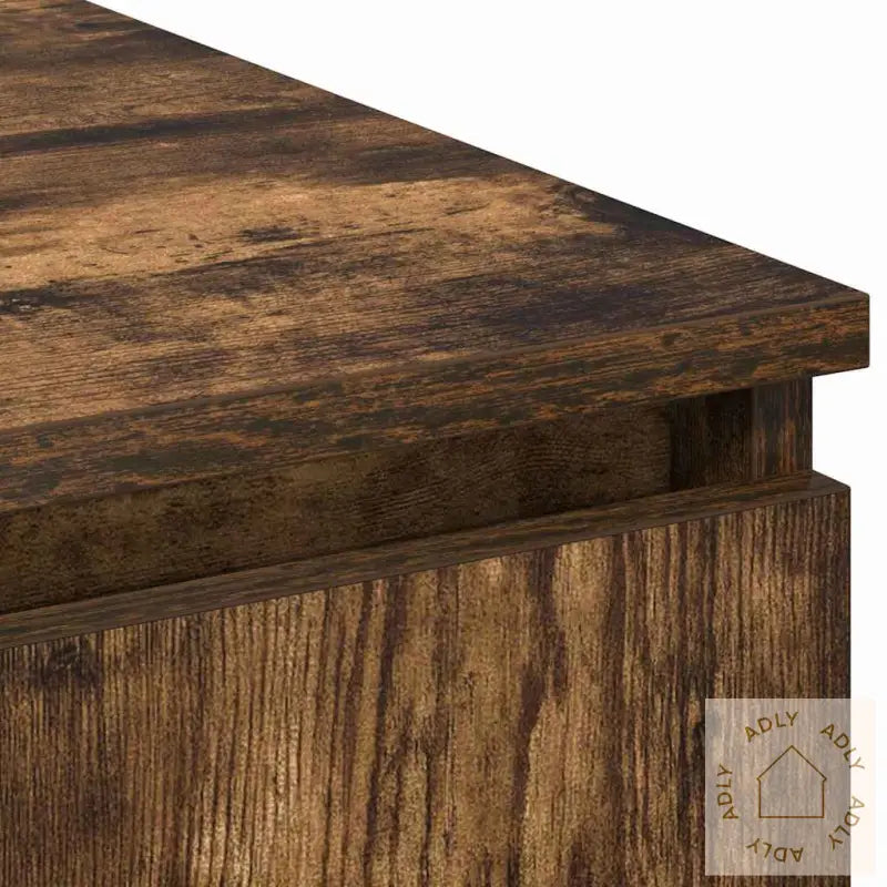 Tv-Skap Med Led Røkt Eik 180X38X49 Cm Konstruert Tre