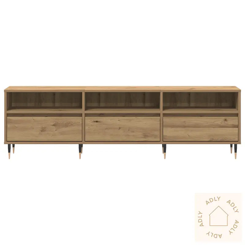 Tv-Stativ Snekker Eik 150X30X44,5 Cm Massivt Tre