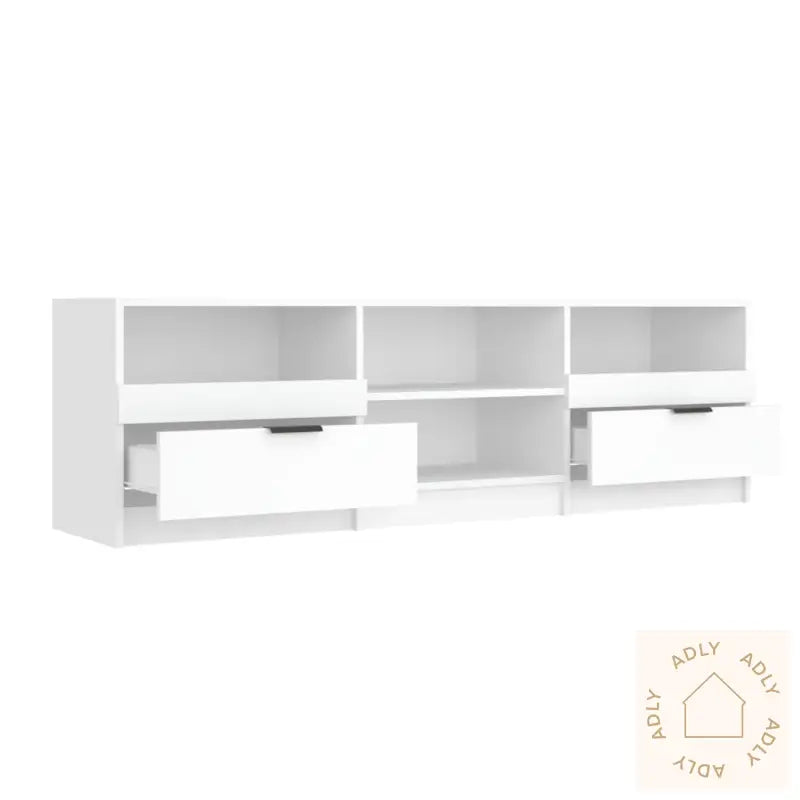 Tv-Benk Hvit 150X33,5X45 Cm Konstruert Tre