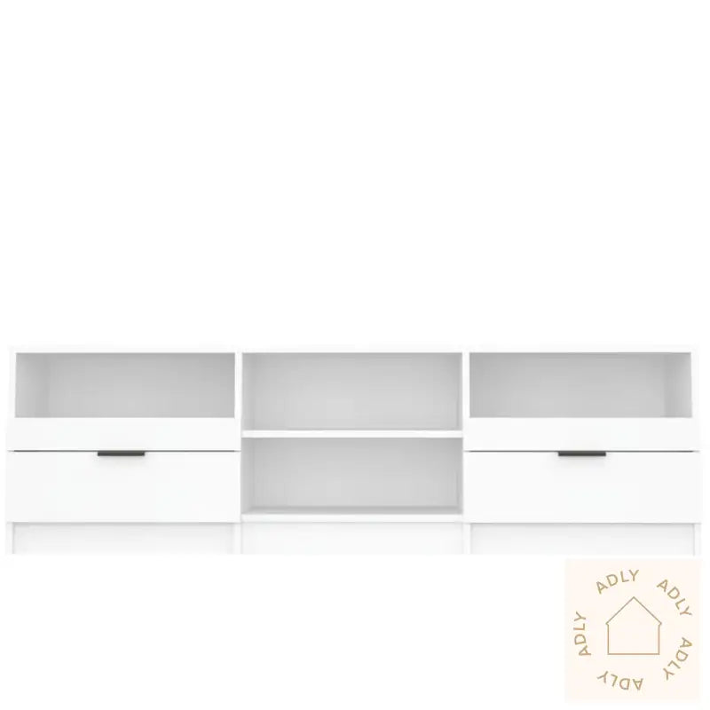 Tv-Benk Hvit 150X33,5X45 Cm Konstruert Tre