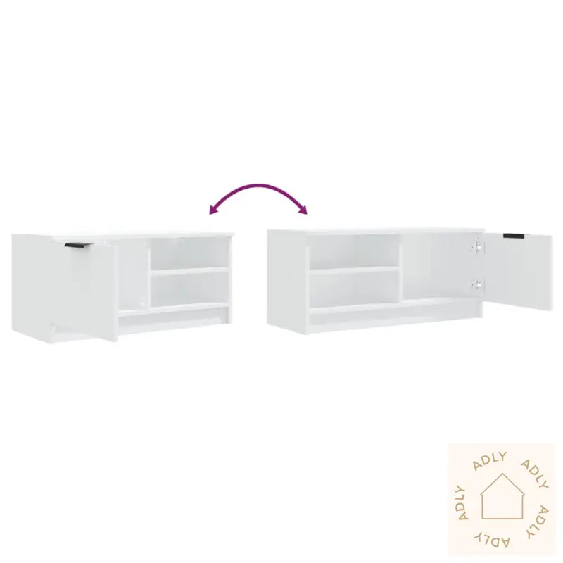 Tv-Benker 2 Stk Hvit 80X35X36,5 Cm Konstruert Tre