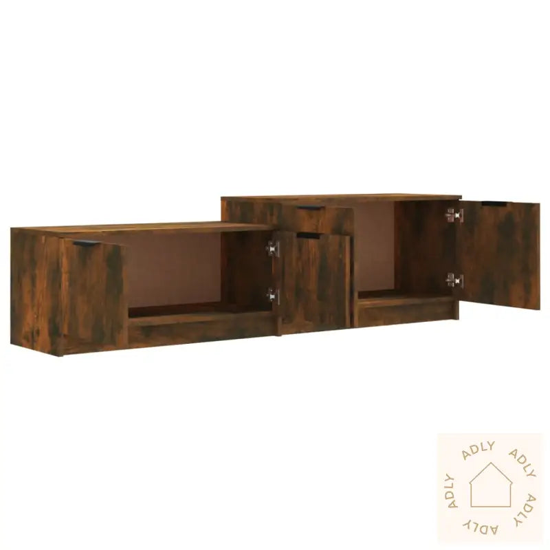 Tv-Benk Røkt Eik 158,5X36X45 Cm Konstruert Tre