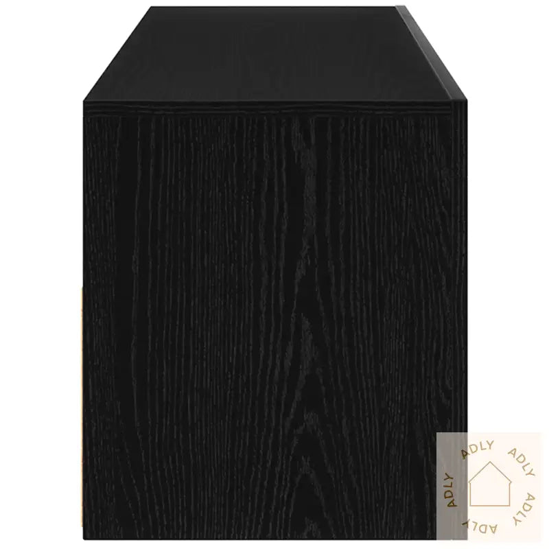 Tv-Benk Med Led Svart Eik 120X35X40 Cm Konstruert Tre