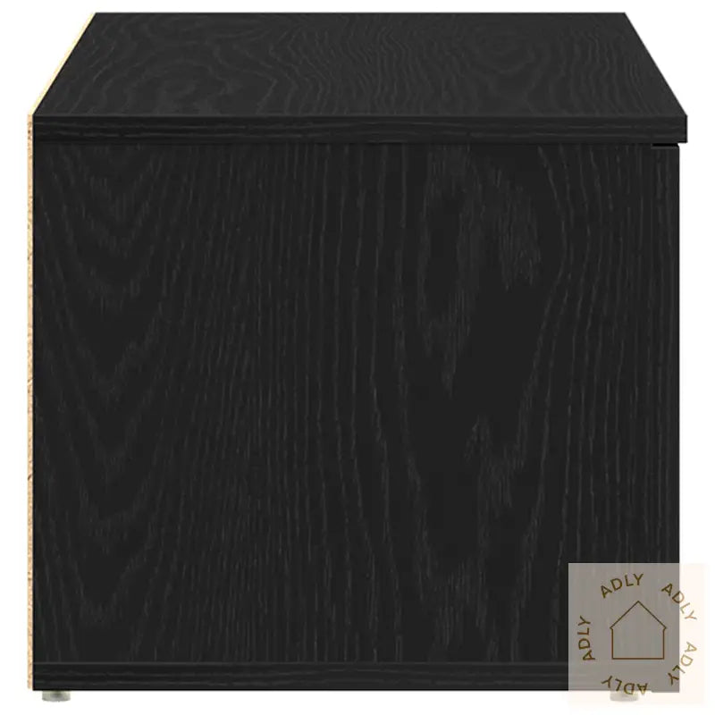 Tv-Benk I Svart Eik, 80X34X30 Cm, Laget Av Konstruert Tre