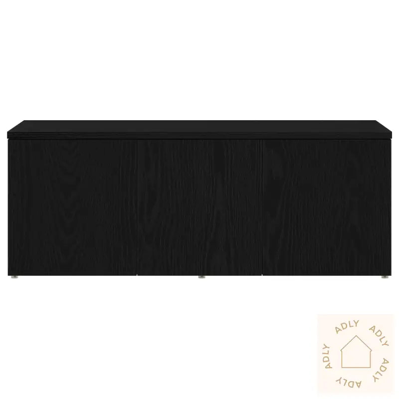 Tv-Benk I Svart Eik, 80X34X30 Cm, Laget Av Konstruert Tre