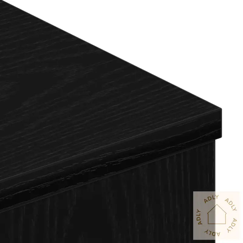 Tv-Benk I Svart Eik, 80X34X30 Cm, Laget Av Konstruert Tre