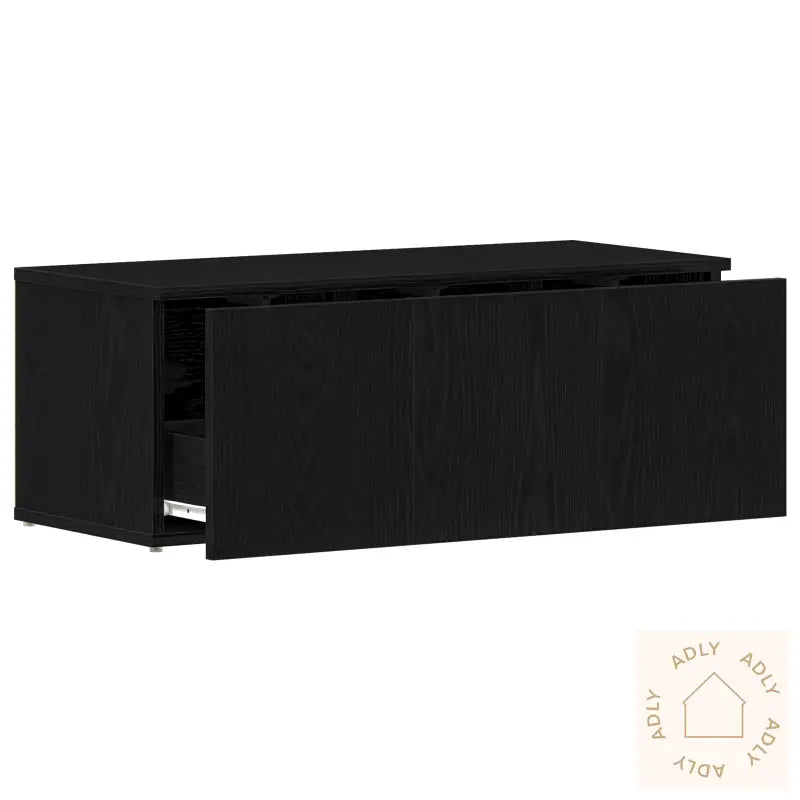 Tv-Benk I Svart Eik, 80X34X30 Cm, Laget Av Konstruert Tre