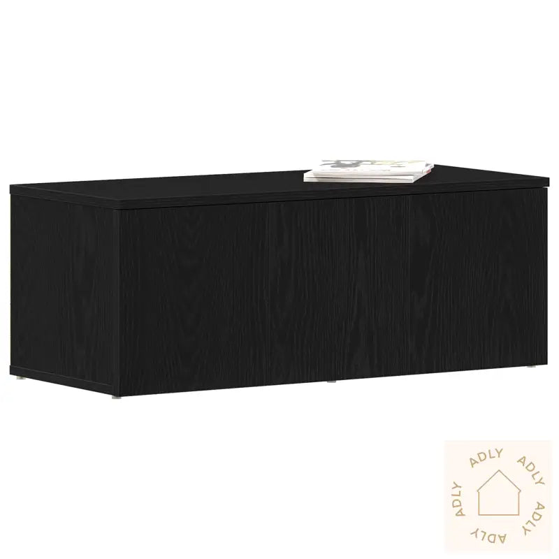 Tv-Benk I Svart Eik, 80X34X30 Cm, Laget Av Konstruert Tre