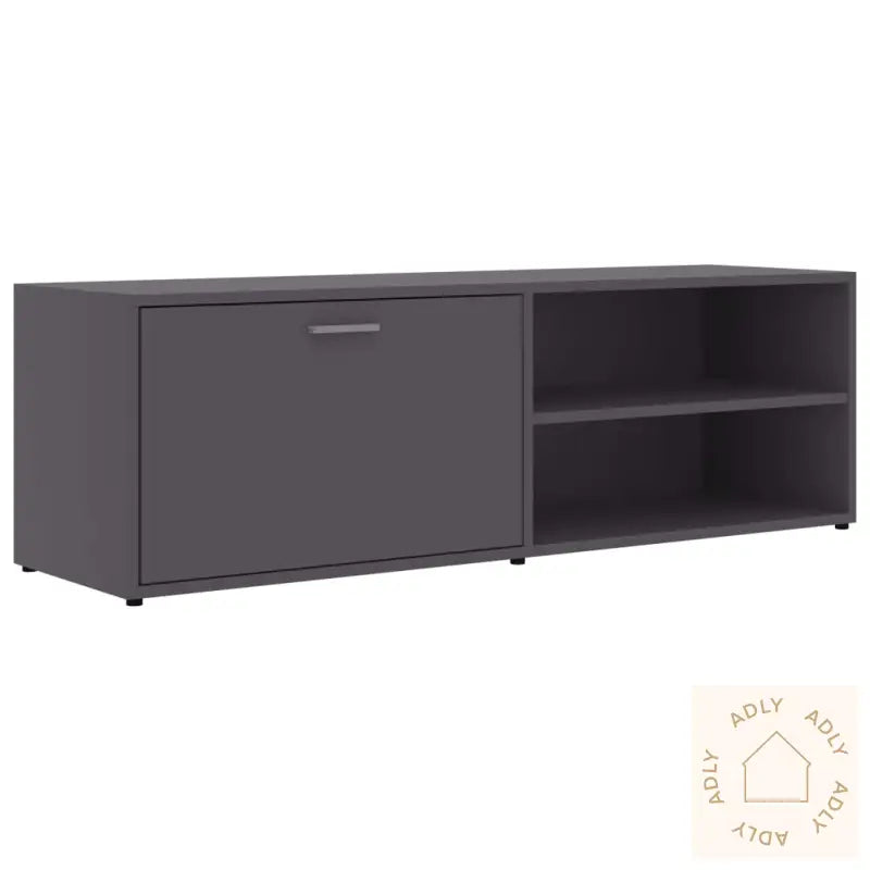 Tv-Benk Grå 120X34X37 Cm Konstruert Tre