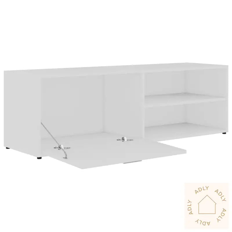 Tv-Benk Hvit 120X34X37 Cm Konstruert Tre