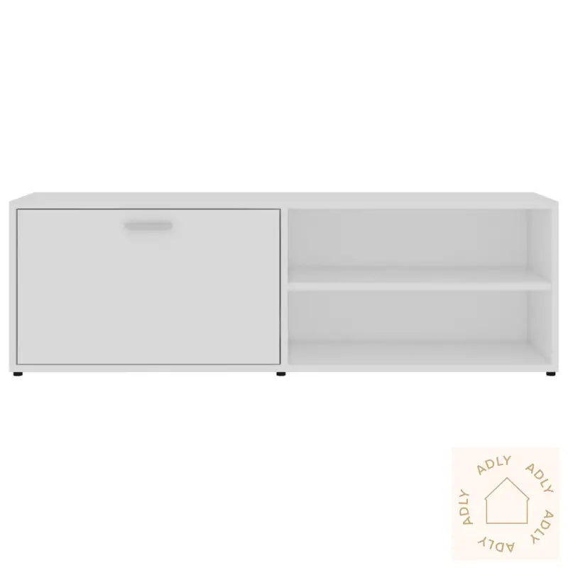 Tv-Benk Hvit 120X34X37 Cm Konstruert Tre