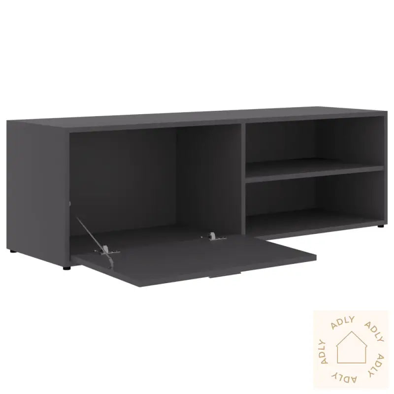Tv-Benk Grå 120X34X37 Cm Konstruert Tre