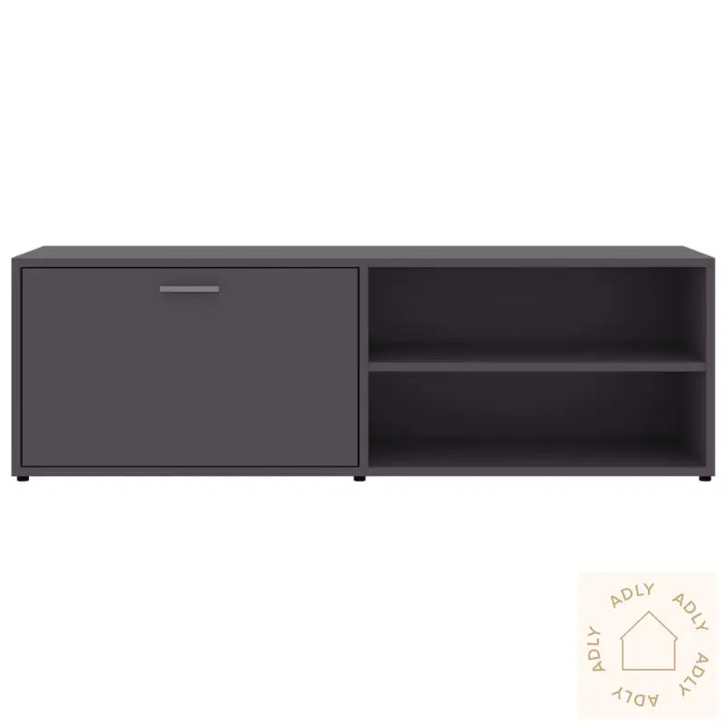 Tv-Benk Grå 120X34X37 Cm Konstruert Tre
