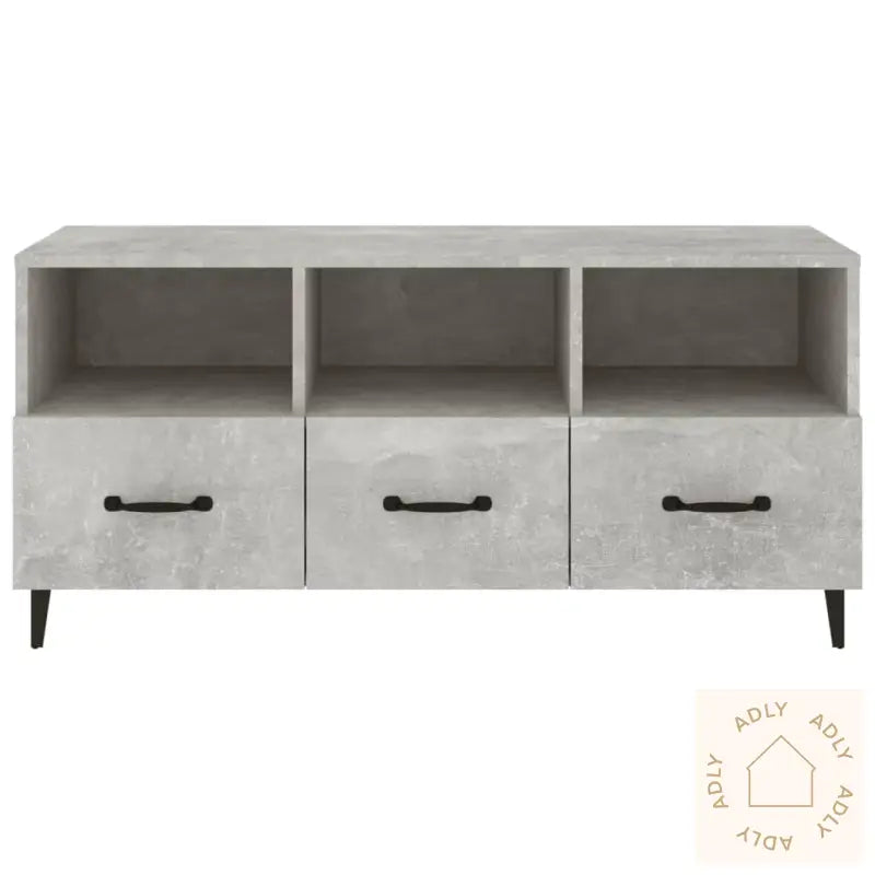 Tv-Benk Betonggrå 102X35X50 Cm Konstruert Tre