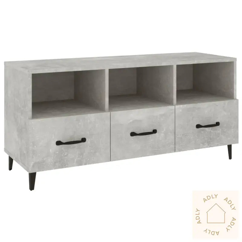 Tv-Benk Betonggrå 102X35X50 Cm Konstruert Tre