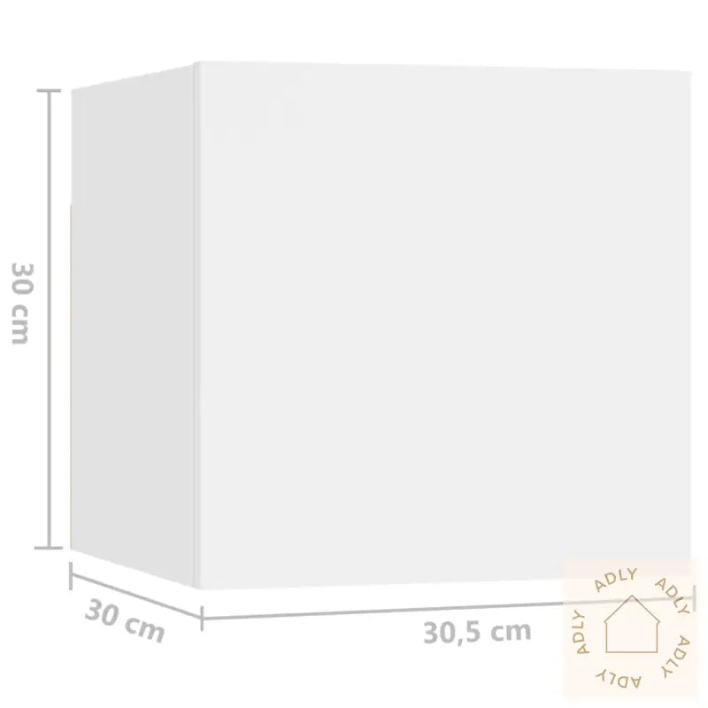 Tv-Benksett 7 Deler Hvit Konstruert Tre