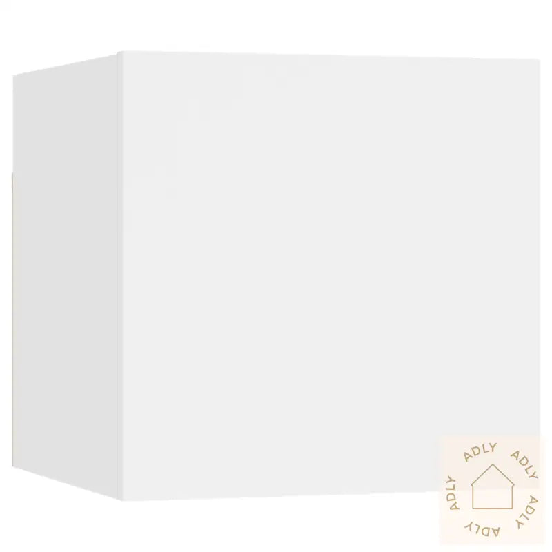 Tv-Benksett 7 Deler Hvit Konstruert Tre