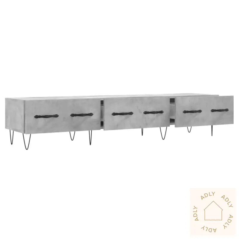 Tv-Benk Betonggrå 150X36X30 Cm Konstruert Tre