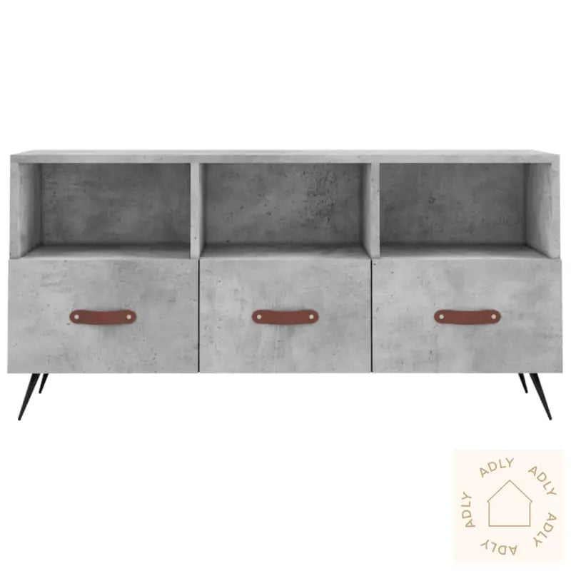 Tv-Benk Betonggrå 120X35X48 Cm Konstruert Tre