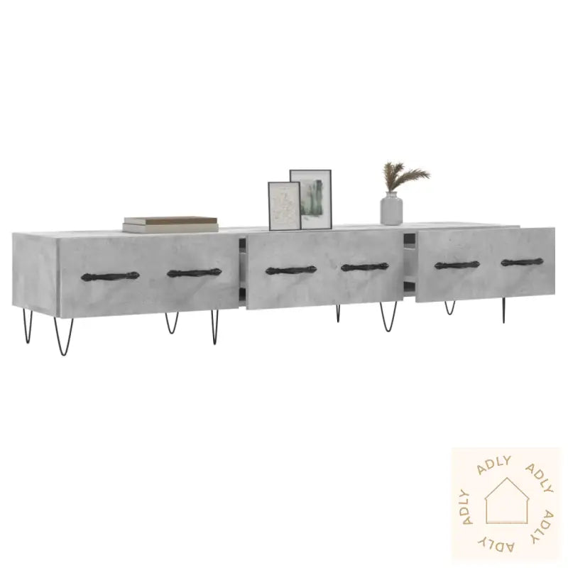 Tv-Benk Betonggrå 150X36X30 Cm Konstruert Tre