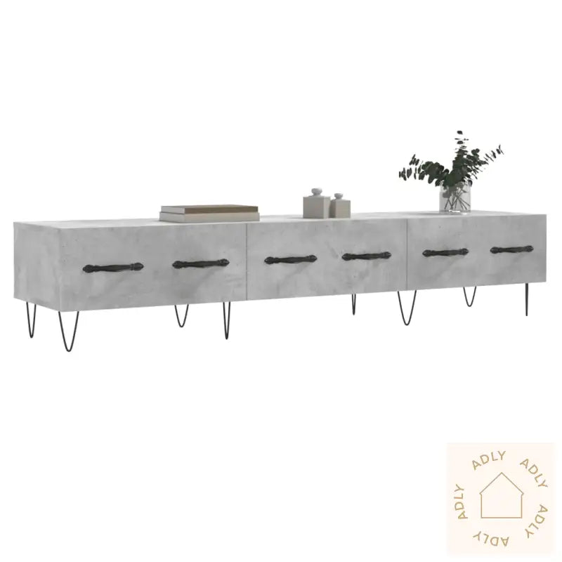 Tv-Benk Betonggrå 150X36X30 Cm Konstruert Tre