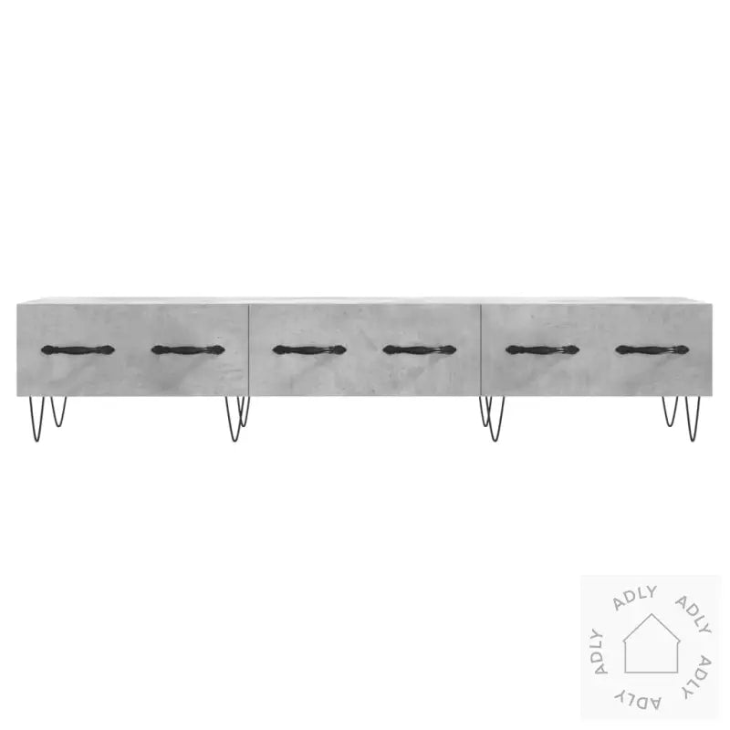 Tv-Benk Betonggrå 150X36X30 Cm Konstruert Tre