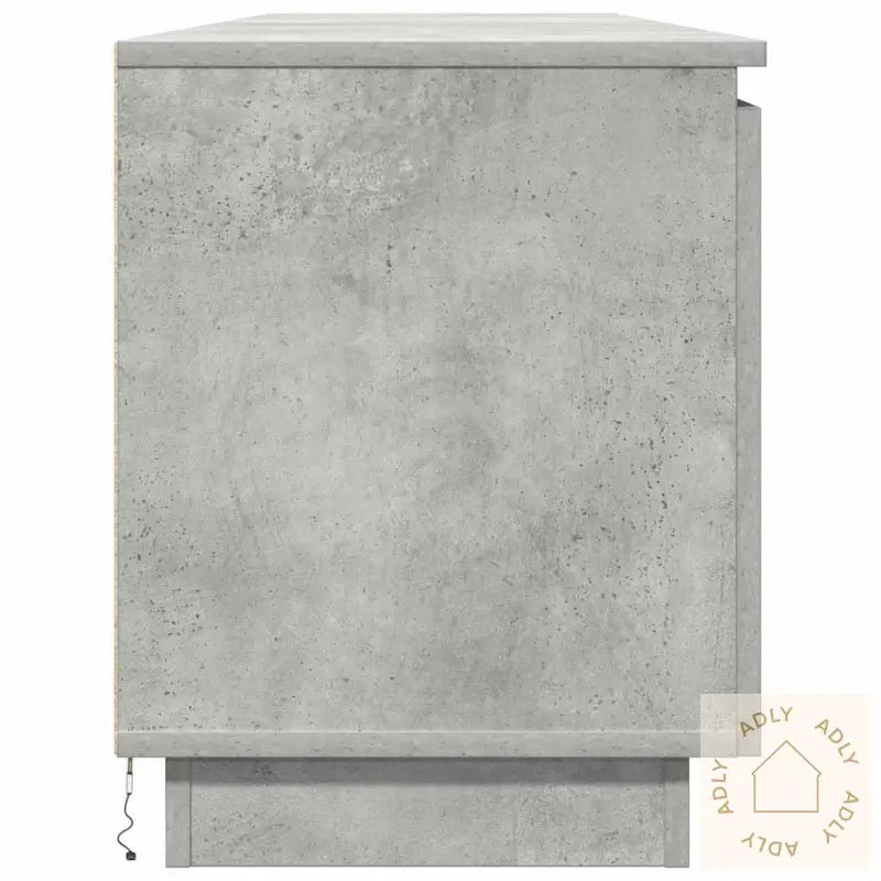 Tv-Skap Med Led Betonggrå 180X38X49 Cm Konstruert Tre