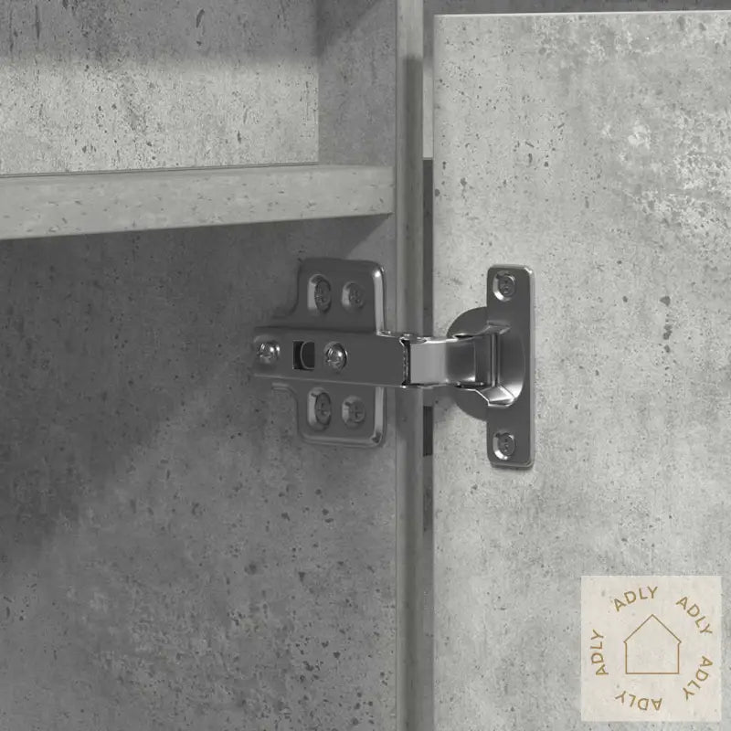 Tv-Skap Med Led Betonggrå 180X38X49 Cm Konstruert Tre