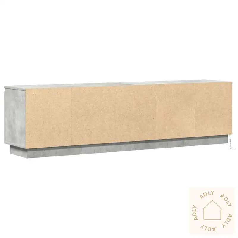 Tv-Skap Med Led Betonggrå 180X38X49 Cm Konstruert Tre