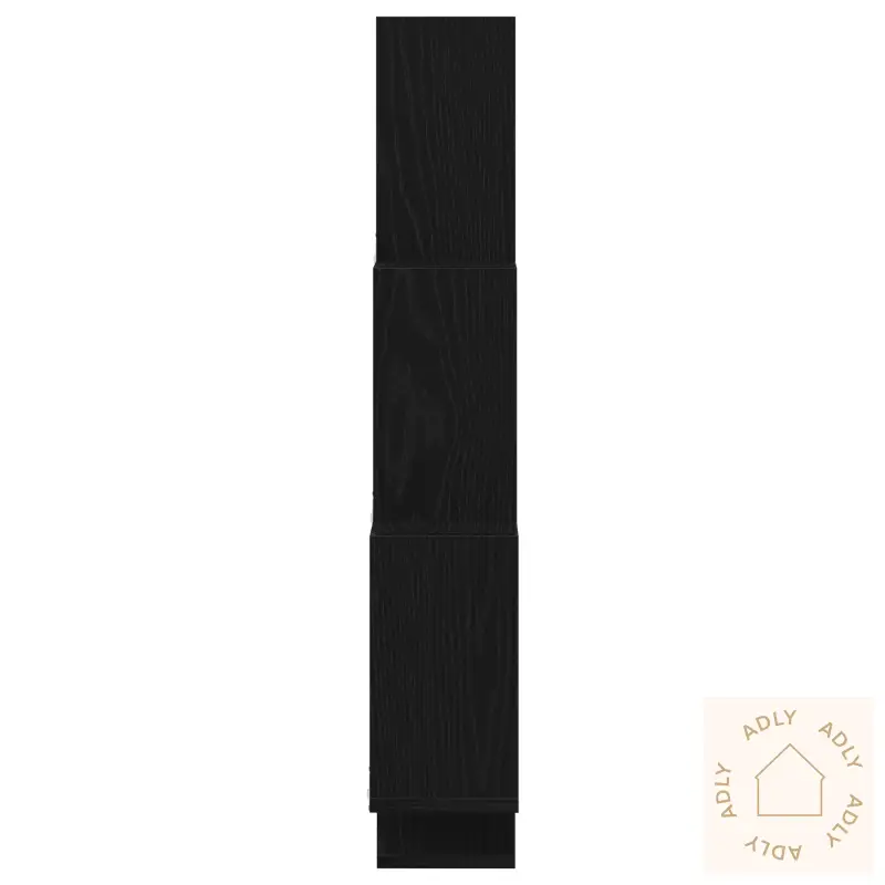 Veggskap I Svart Eik 78X15X92 Cm, Bygget I Tre